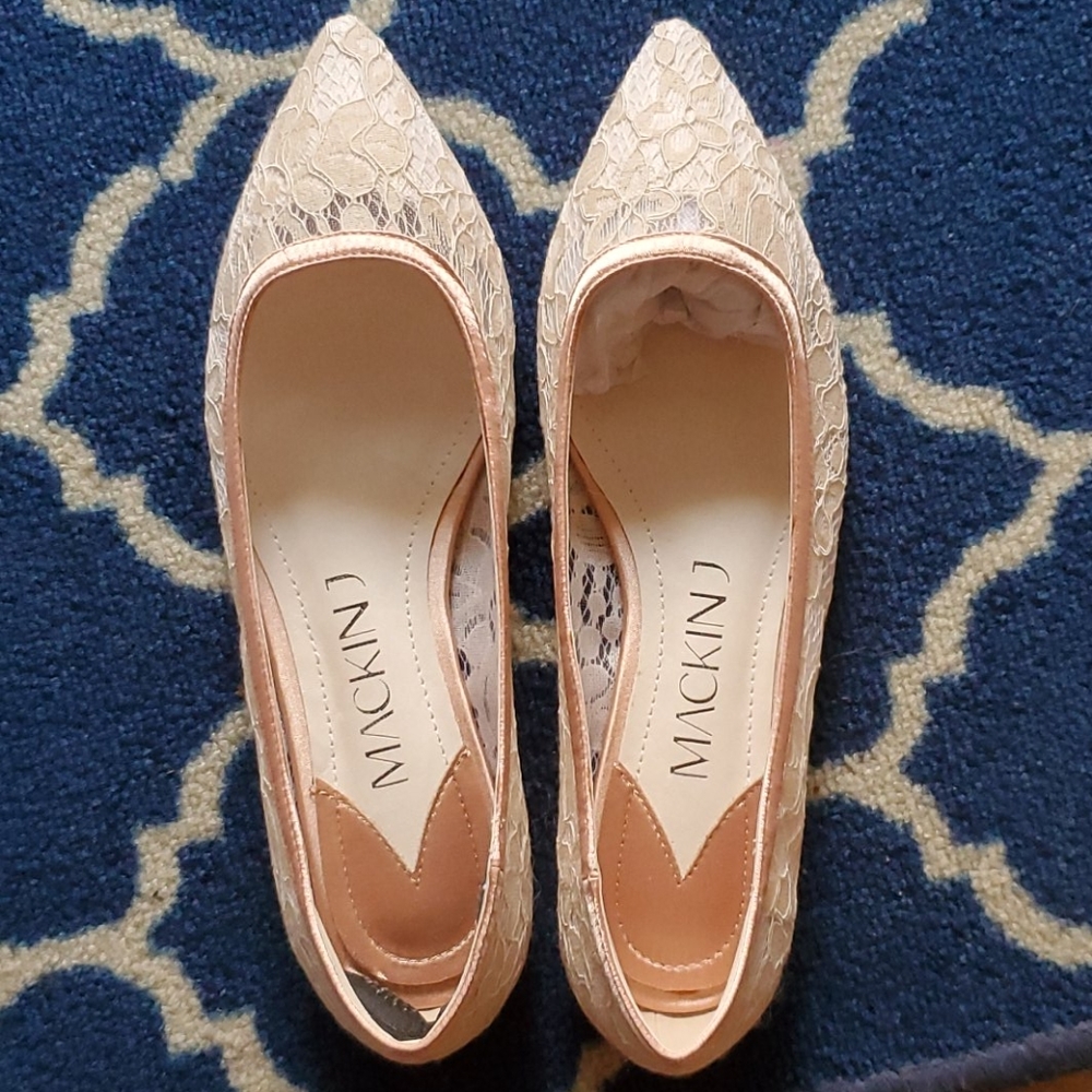 MACKINJ nude pink pointed ballet flat
